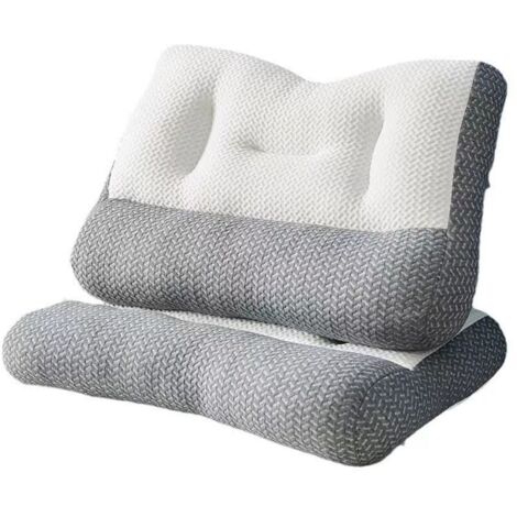 Oreiller ergonomique cervical - XVX - 74X48cm - 5 zones - gris (1/4)