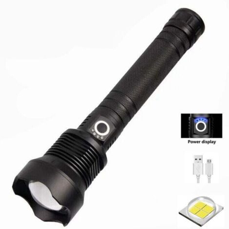 Lampe torche LED 90000 lumens la plus puissante lampe torche USB 26650 xhp70 xhp50 chasse P70 Flashlight (1/4)