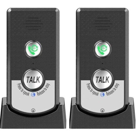 Enowelir Lot De 2 Interphones Sans Fil Pour Maison Avec Appel Bidirectionnel Et Sonnerie Portable Pour Personnes Agées Communication Longue Distance (1/4)