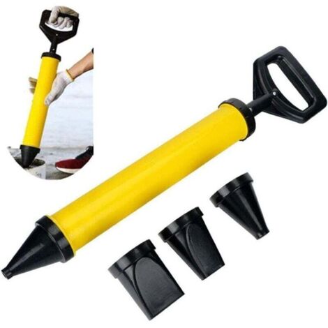 Pistolet à ciment,Ensemble De Pistolet À Mortier,Pistolet à calfeutrer pulvérisateur mortier Citron Vert Pistolet applicateur avec 4 buses (1/4)