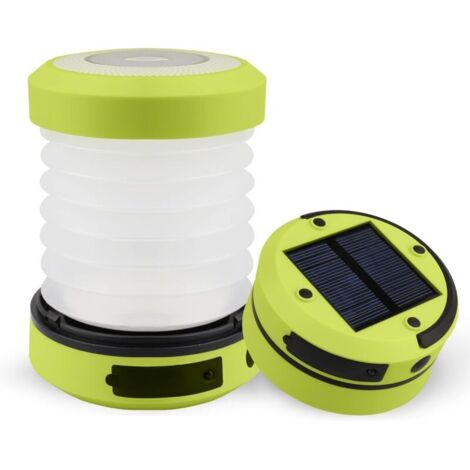 Lampe Solaire Étanche Pliable, Lampe Camping Solaire, Lampe Torche Solaire Rechargeable (1/5)
