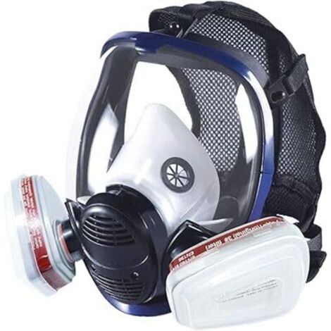 Masque de sécurité 18 en 1, masque à gaz, masque complet réutilisable avec filtre de protection respiratoire pour meulage, vapeur, particules, polissage, soudage (1/4)