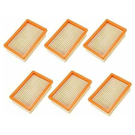 Enowelir Lot de 6 Filtres pour Aspirateur Karcher MV4 MV5 MV6 WD4 WD5 WD6, Pièces de Rechange Filtre Hépatique (1/4)