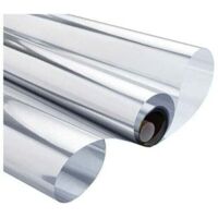 Film fenetre Anti Regard Film Miroir Fenêtre sans Tain Film Anti Chaleur Anti UV Électrostatique Protection de la Vie Privée Film Miroir pour Fenetre de Bureau Maison Magasin 90×300CM Argent
