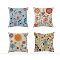 Housse de coussin imperméable extérieur housse de coussin hydrofuge coussin décoratif canapé coussin décoratif canapé housse de coussin pour canapé salon balcon jardin 45x45cm fleurs