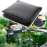 Bâche de Bassin 2m x2m,Bâche D'étang,Bâche pour Bassin,Bâche Liner pour Bassin,Bâche pour Bassin Jardin,Bâche Liner pour Bassin Flexible pour L'étang,Fontaines, Jardins d'eau et Cascades,Noir-0.2mm