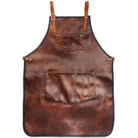 PU Tablier en Cuir ,Tablier en Cuir pour grillades ,Tablier en Cuir Vintage,pour BBQ et Cuisine et Bar