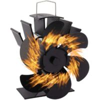 Ventilateur de poêle à 6 pales pour poêle à bois, répartition efficace de la chaleur pour poêle à bois et poêle à bois