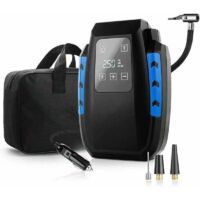 Compresseur d’Air Portatif 12V, Compresseur Voiture d'air Digital Portable 12V 120W Auto Gonfleur Pneus, Electrique Compresseur Air Numérique avec Lampe LED, 3M Câble pour Voiture Vélo