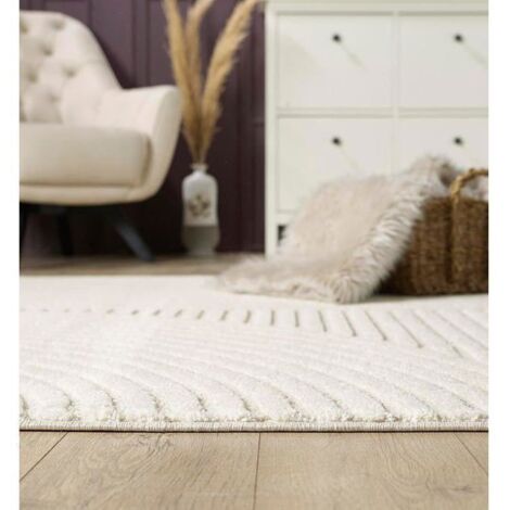Tapis contemporain - 160 x 230 cm - Effet 3D - Design scandinave - Tapis chaleureux pour l'intérieur (1/4)