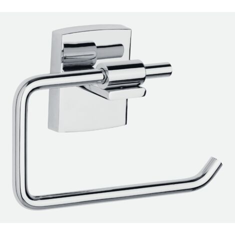 tesa Klaam Porte Rouleau WC sans couvercle - Métal Chromé sans percer (1/5)