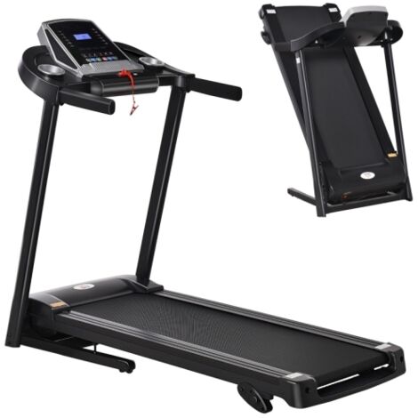 Folding Treadmill, 2.0HP Incline Treadmill Running Machine, 12.8 km/h, with LED Display, Manual Incline, 12 Preset Programs, Drink & Phone Holder for Home Gym Fitness