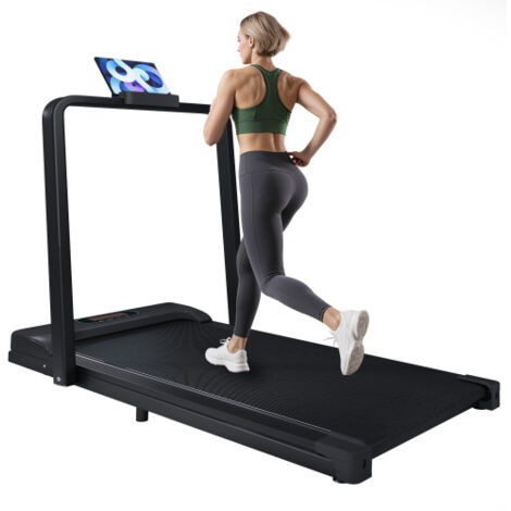 Folding Treadmill for Home Office Use,Under Desk Treadmill,1-6KM/H, Portable Walking Running Machine with Bluetooth Speaker, Remote Control, LCD Display, Phone Holder.