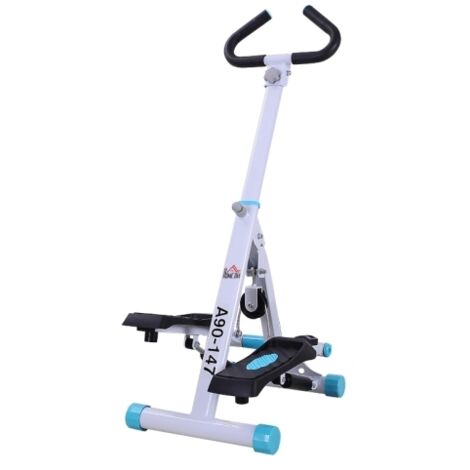 Stepper w/ Handle Hand Grip Workout Fitness Machine For Fitness Aerobic Exercise Home Gym White (1/5)
