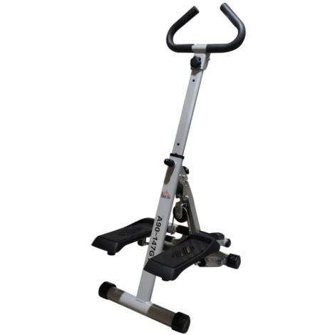 Stepper w/ Handle Hand Grip Workout Fitness Machine For Fitness Aerobic Exercise Home Gym Grey (1/5)