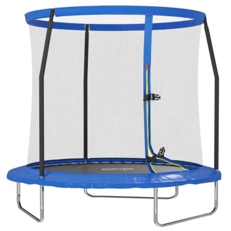 8ft Trampoline with Safety Enclosure Net, Steel Frame Outdoor Trampoline, with Edge, Safety Cover (1/5)