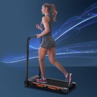 Steel Folding Motorized Home Treadmill with Large LCD Monitor Black,Easy to use