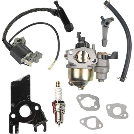 Carburateur avec joint d’étanchéité, bobine d’allumage et isolant pour moteur Go Kart OHV 212cc 6,5CV, kit complet pour réparation et entretien (1/5)