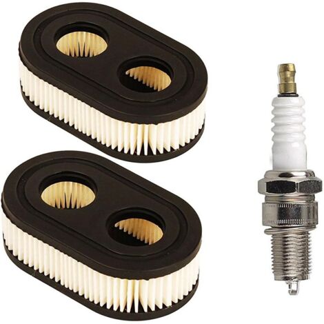Cartouche de nettoyage filtre à air avec bougie d’allumage pour moteur Briggs & Stratton 798452 593260, remplacement idéal pour tondeuse à gazon Oregon 30-168 Rotary 14364 (1/3)