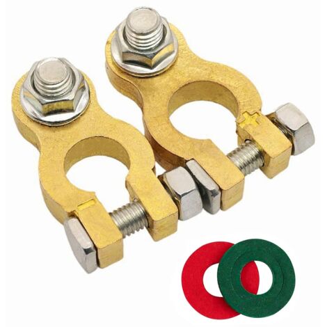 Lot de 2 Cosses de Batterie à 4 Voies 12V - Outils de Déconnexion Rapide pour Connexion Positive et Négative, Pinces Pratiques pour Voitures, Camions, Bateaux et Motos(1). (1/4)
