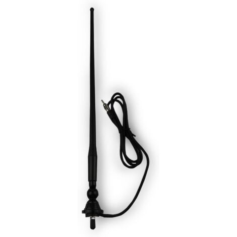 Antenne radio AM FM étanche IP66 en caoutchouc souple, universelle marine. Adaptable aux voitures, camions, bateaux et camping-cars pour une excellente réception du signal(Noir) (1/5)
