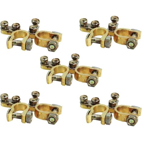Jeu de Pinces pour Bornes de Batterie - Négatives et Positives (Lot de 2) - Connexion Sécurisée pour Voitures et Bateaux (1/2)