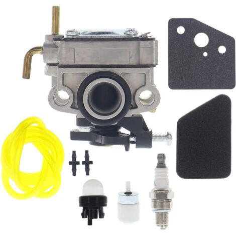 Carburateur référence 753-08233 adapté pour débroussailleuses Troy Bilt TB6044XP, kit complet avec ampoule d'amorçage et filtre à air référence 753-0596 inclus (1/5)