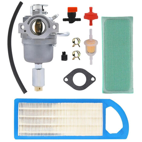 Kit de réparation de carburateur complet avec références 591731, 594593, 590400, 796109, 796078, 498811 et 794161, compatible avec les moteurs Briggs & Stratton de tondeuses et tracteurs de jardin. (1/5)