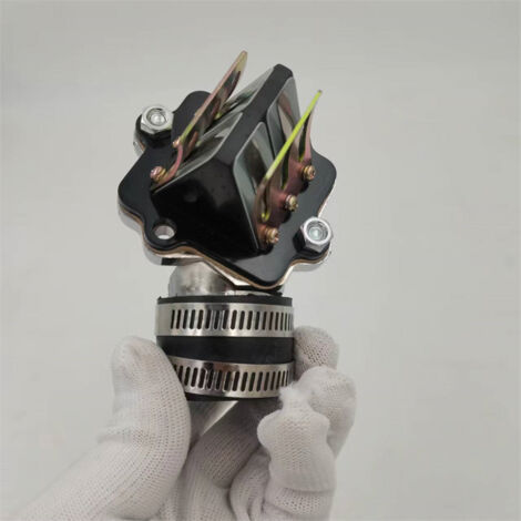 Connecteur d’admission avec soupape à palette pour Yamaha JOG50, accessoire de tuning deux temps, augmente l’admission d’air et la réactivité du moteur de scooter. (1/5)