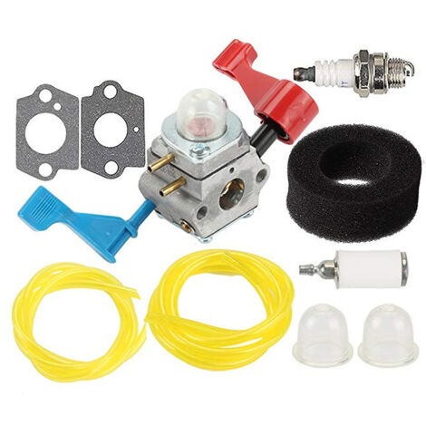 Ensemble carburateur Zama C1U-W12 compatible Poulan FL1500, fourni avec filtre à air, filtre à huile et bougie d'allumage pour entretien moteur. (1/5)