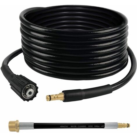 Nettoyeur Haute Pression,M22 à Filetage - Connexion Rapide,Tuyau Avec Connecteur Quick Connect de Type clic,Tuyau pour Kärcher série K2-K7 Tuyau Haute Pression (15M) (1/5)