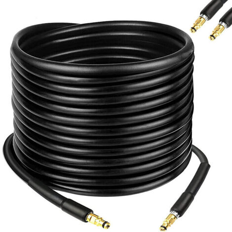 Tuyau de rechange de 10m pour nettoyeur haute pression compatible avec Karcher K2 K3 K4 K5 K7 – Tuyau d'extension de tuyau de nettoyage avec connecteur rapide (1/5)
