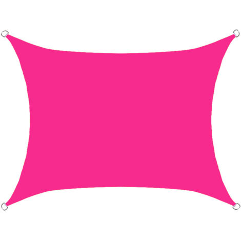 Voile d'ombrage rectangulaire imperméable, 98% UV imperméable, extérieur cour patio jardin parking(Rose rouge,2X4M) (1/2)