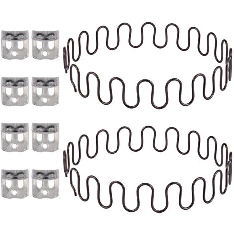 Lot de 2 Ressorts de Rechange pour canapé, 75cm avec 8 Clips en S, 4,0 Fils de diamètre pour canapé, kit de réparation pour siège dans Les Meubles, la décoration intérieure, l'automobile (1/5)