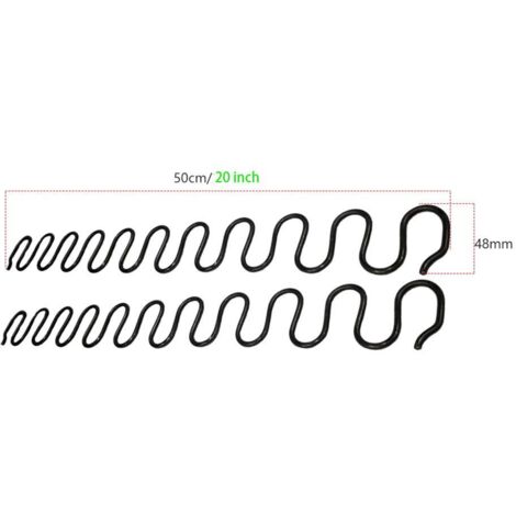 Ressorts de rechange pour canapé 2 pièces de 50cm avec 8 clips en S, 4,0 fils de diamètre Kit (1/5)