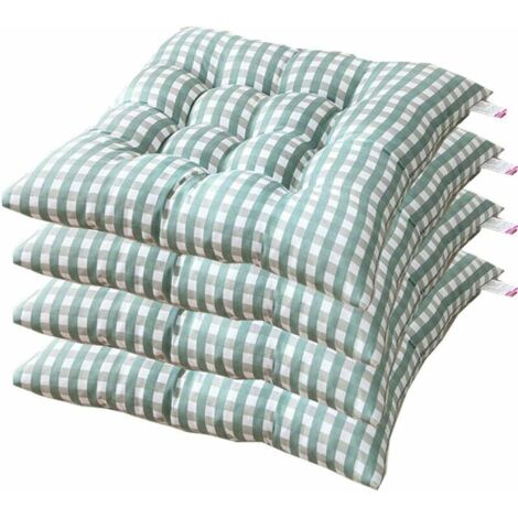 Coussin de Chaise 40x40 cm, Lot de 4 Coussins (Vert) (1/5)