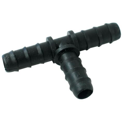 Conector Riego Polipropileno 16mm Negro Pack4 Tratamiento AntiUV Blue Bird (1/4)