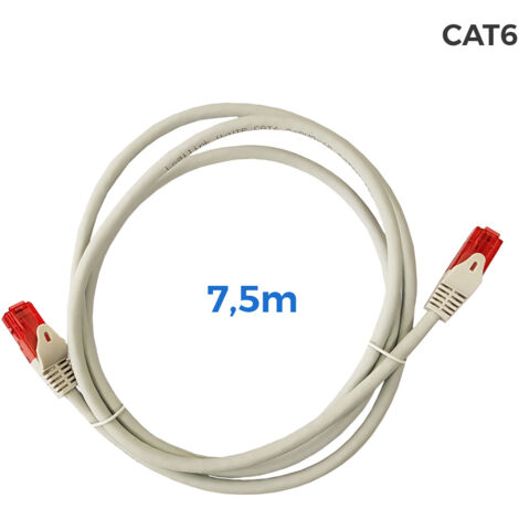 Cable utp cat.6 latiguillo rj45 cobre lszh gris 7,5 m (1/2)