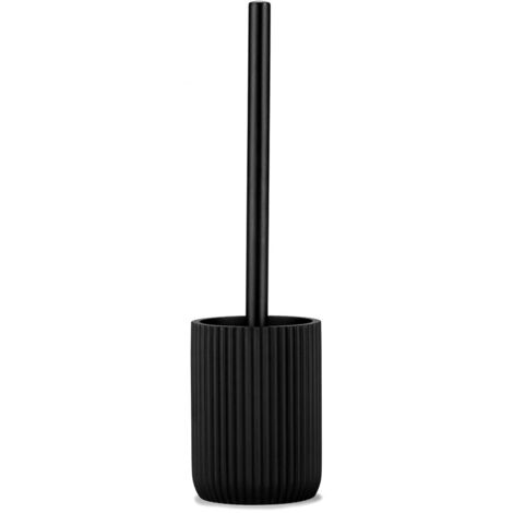 Escobillero wc resina negro mate ø9,5 x 36 cm (1/2)