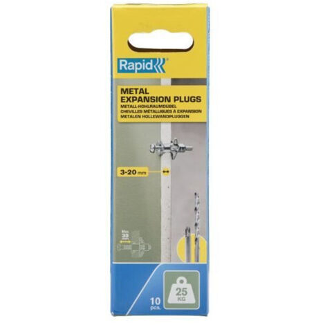 Blister 10 unidades taco de expansión metálico ø8x46 tornillo m4x58 5001548 rapid