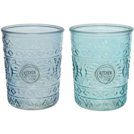 VASO DE CRISTAL CON RELIEVE Ø8.3x10.3cm 350ml (1/3)