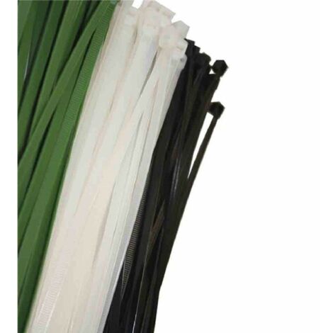 Bridas, nylon, alta calidad, negro, 300 x 4,8 mm, bolsa, 100 uds (1/4)