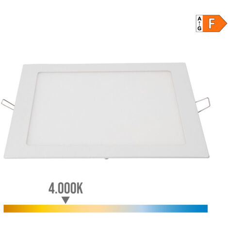 Downlight led empotrable cuadrado 20 w luz día 4000 k 1500 lm color blanco 22 x 22 cm (1/5)