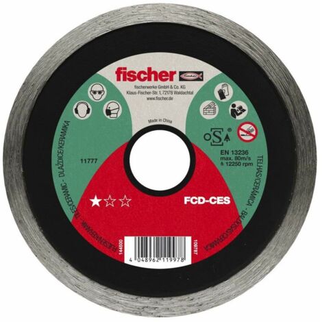DISCO CORTE DIAMANTE PARA CERAMICA FCD-SES Ø115x1,6x22,23 512874 FISCHER (1/5)