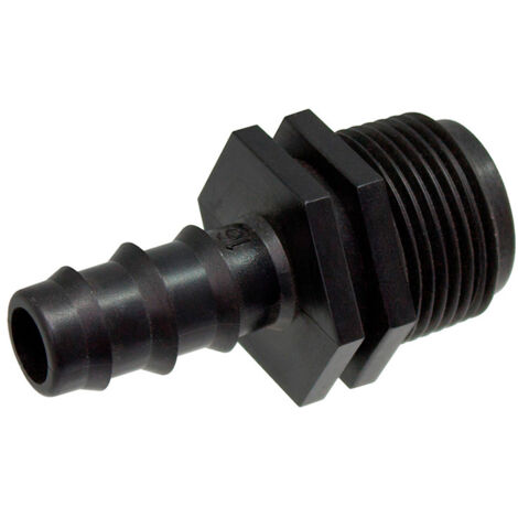 Adaptador macho tubo 16mm a rosca 3/4 blue bird (1/3)