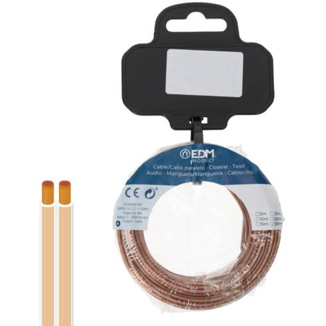 Carrete cable paralelo 2x0,75mm transparente 5m (1/2)