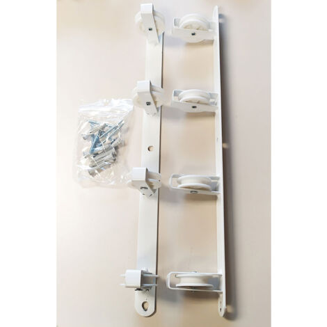 TENDEDERO DE PARED BASIC C/4 POLEAS BLANCO 47x5x5cm (1/3)