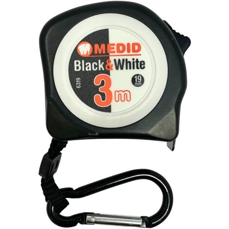 MEDID FLEXOMETRO BLACK&WHITE FRENO CLIP MOSQUETON 3 M.19 mm.. (1/2)