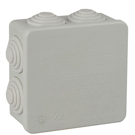 Caja cuadrada estanca 80x80x35mm solera 604 (1/2)