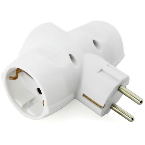 Clavija triple economica t/tl 16a 250v 4,8mm (retractilada) edm (old-153) (1/3)